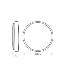 Ledvance LED Taklampa Orbis Alison Vit 24W 1500lm - 830 Varm Vit | Touchdimmerbar