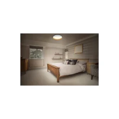 Ledvance LED Taklampa Orbis Livia Vit och Trä 36W 2000lm - 830 Varm Vit | Touchdimmerbar