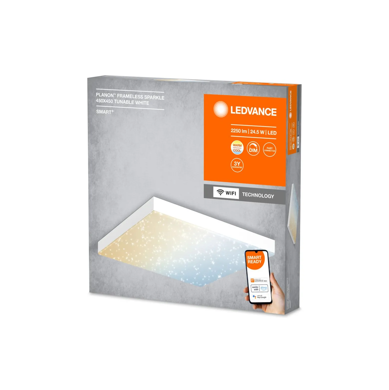 Ledvance LED Taklampa Planon Vit 24W 1300lm - 830-865 Justerbar Vit | Dimbar