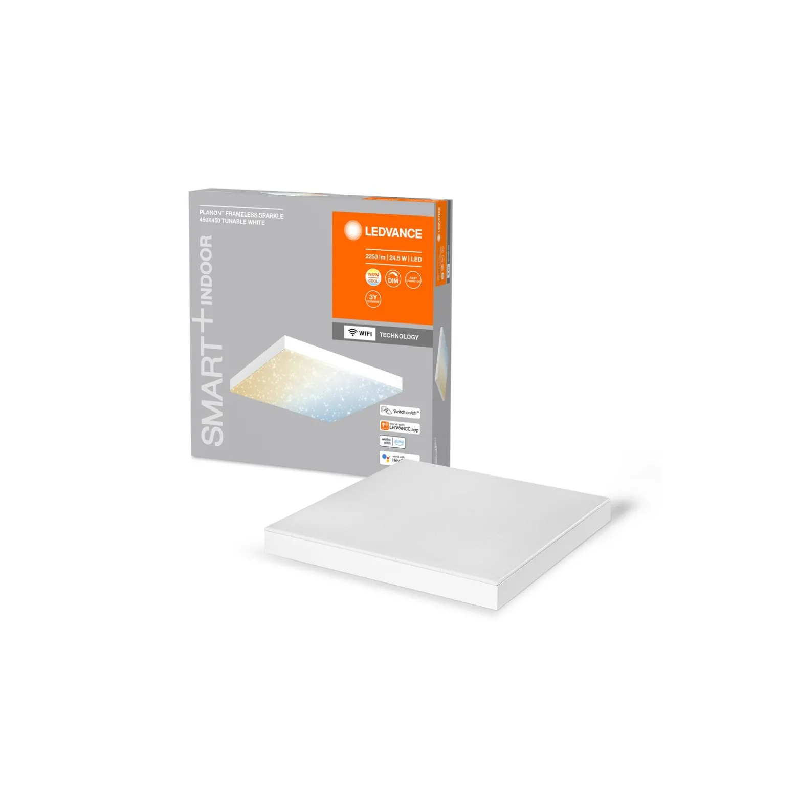 Ledvance LED Taklampa Planon Vit 24W 1300lm - 830-865 Justerbar Vit | Dimbar