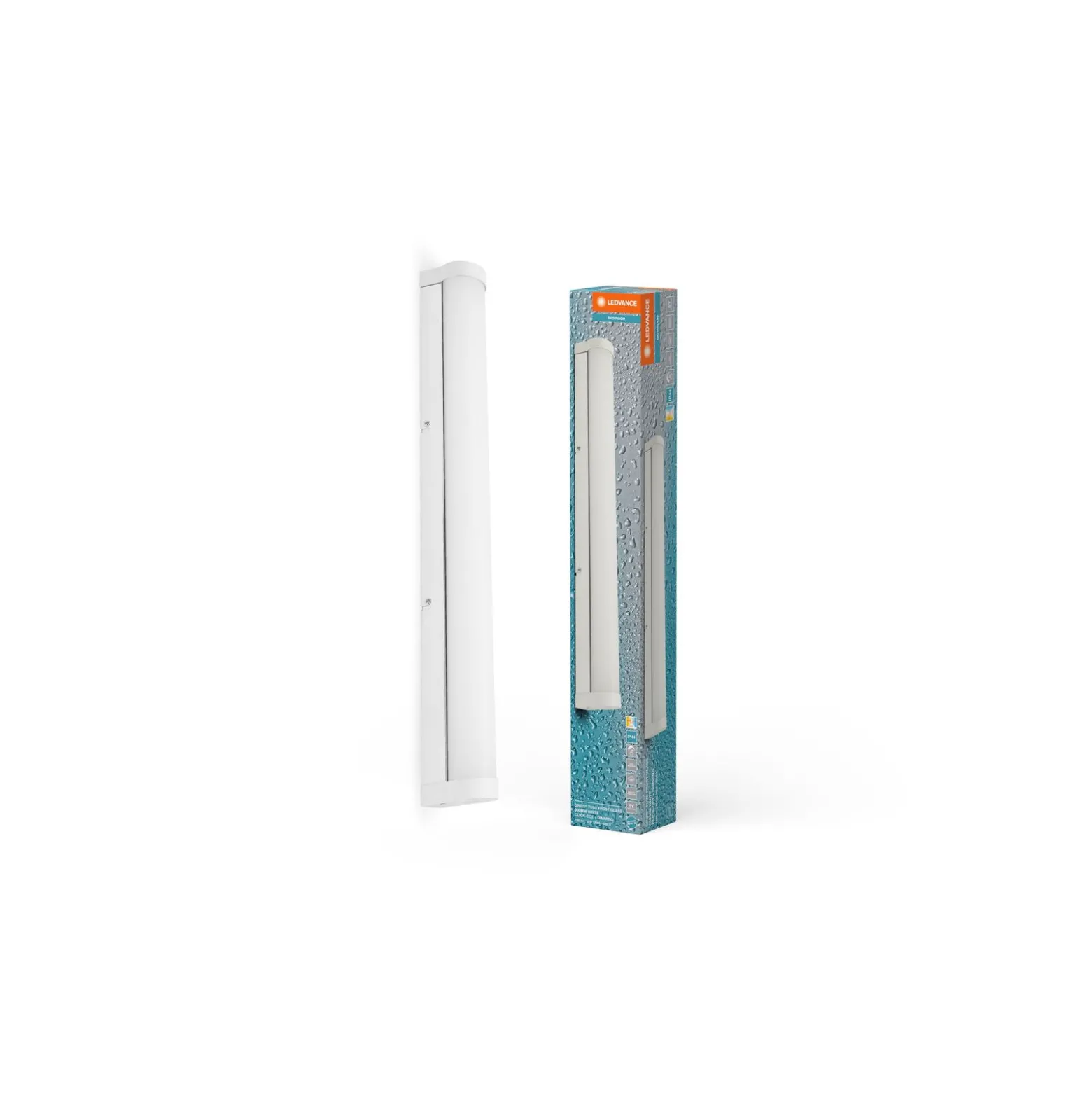 Ledvance LED Vägglampa Badrumsbelysning Orbis Rör Frost Vit 12W 1200lm - 830-840 CCT | IP44 - Touchdimmerbar