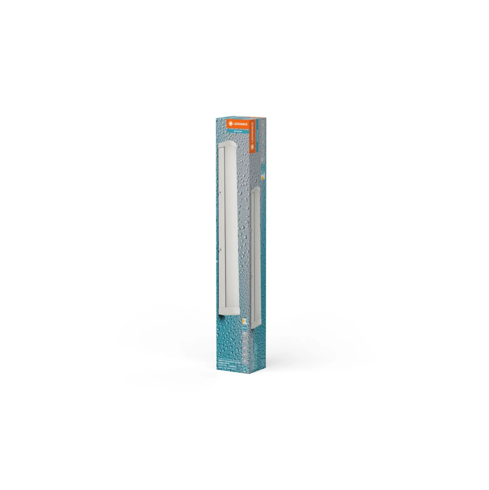 Ledvance LED Vägglampa Badrumsbelysning Orbis Rör Frost Vit 12W 1200lm - 830-840 CCT | IP44 - Touchdimmerbar