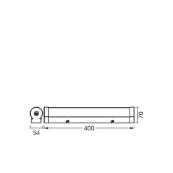 Ledvance LED Vägglampa Badrumsbelysning Orbis Rör Frost Vit 9W 900lm - 830-840 CCT | IP44 - Touchdimmerbar