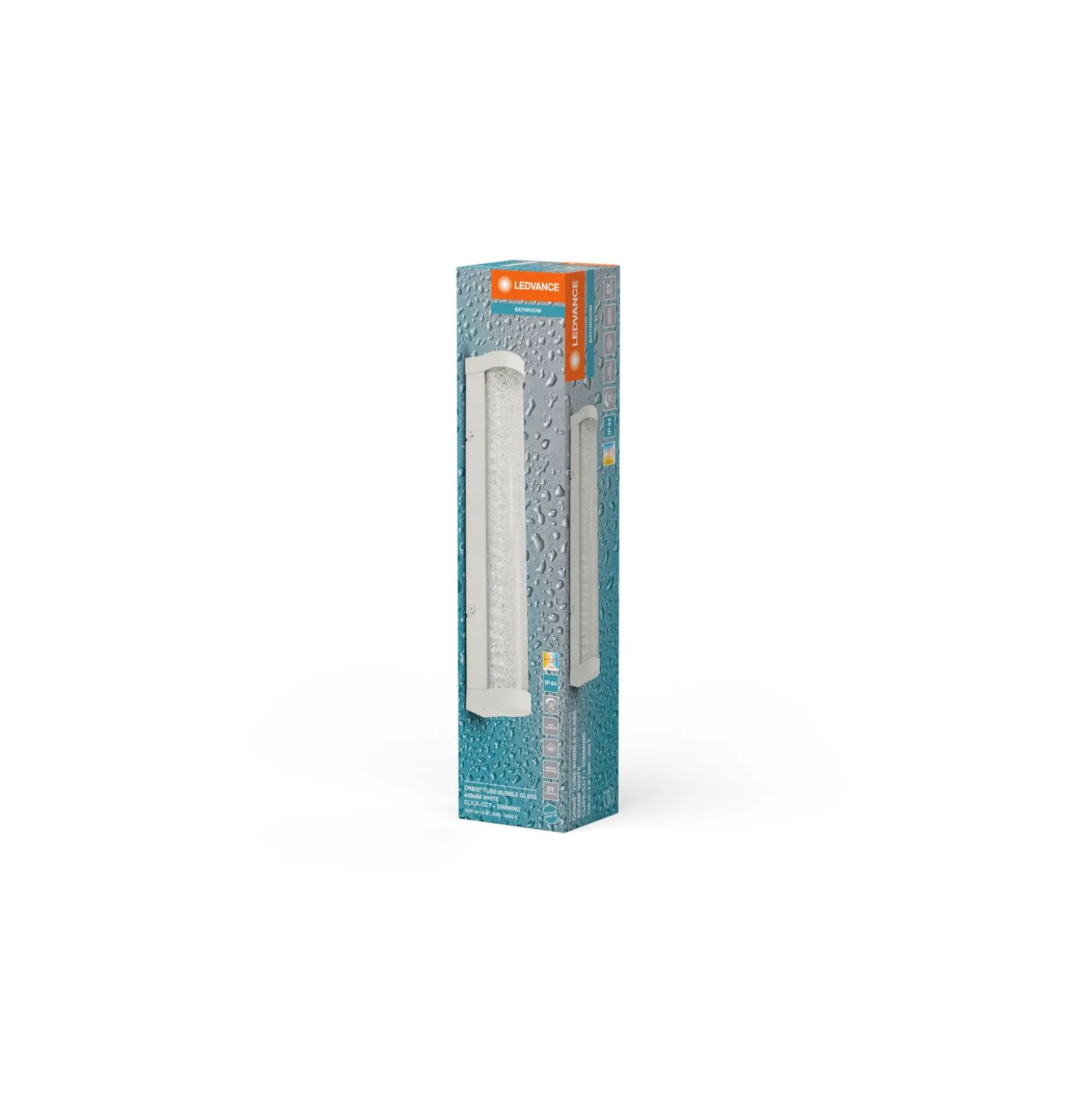 Ledvance LED Vägglampa Badrumsbelysning Orbis Rör Vit 9W 900lm - 830-840 CCT | IP44 - Touchdimmerbar