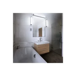 Ledvance LED Vägglampa Badrumsbelysning Orbis Rör Frost Krom 9W 900lm - 830-840 CCT | IP44 - Touchdimmerbar