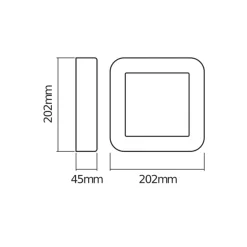 Ledvance LED Vägglampa Endura Stil Fyrkant Mörk Grå 13.5W - 830