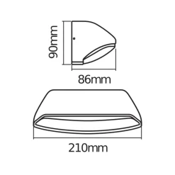 Ledvance LED Vägglampa Endura Stil Wide Mörk Grå 12W - 830
