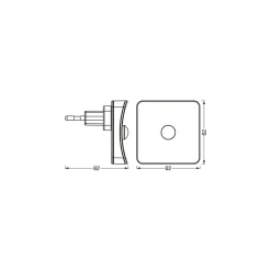 Ledvance LED Vägglampa Lunetta Fyrkant Vit 0.3W | RGB - Rörelsesensor