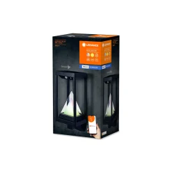 Ledvance LED Vägglampa Utomhus Alps Svart 6W 400lm - 830 Varm Vit | RGBW - IP44 - Rörelse- och Ljussensor - Dimbar