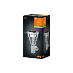 Ledvance LED Vägglampa Utomhus Endura Stil Rostfritt Stål 6W 550lm - 830 Varm Vit | IP44 - Rörelse- och Ljussensor