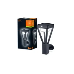 Ledvance LED Vägglampa Utomhus Endura Stil Svart 6W 550lm - 830 Varm Vit | IP44 - Rörelse- och Ljussensor