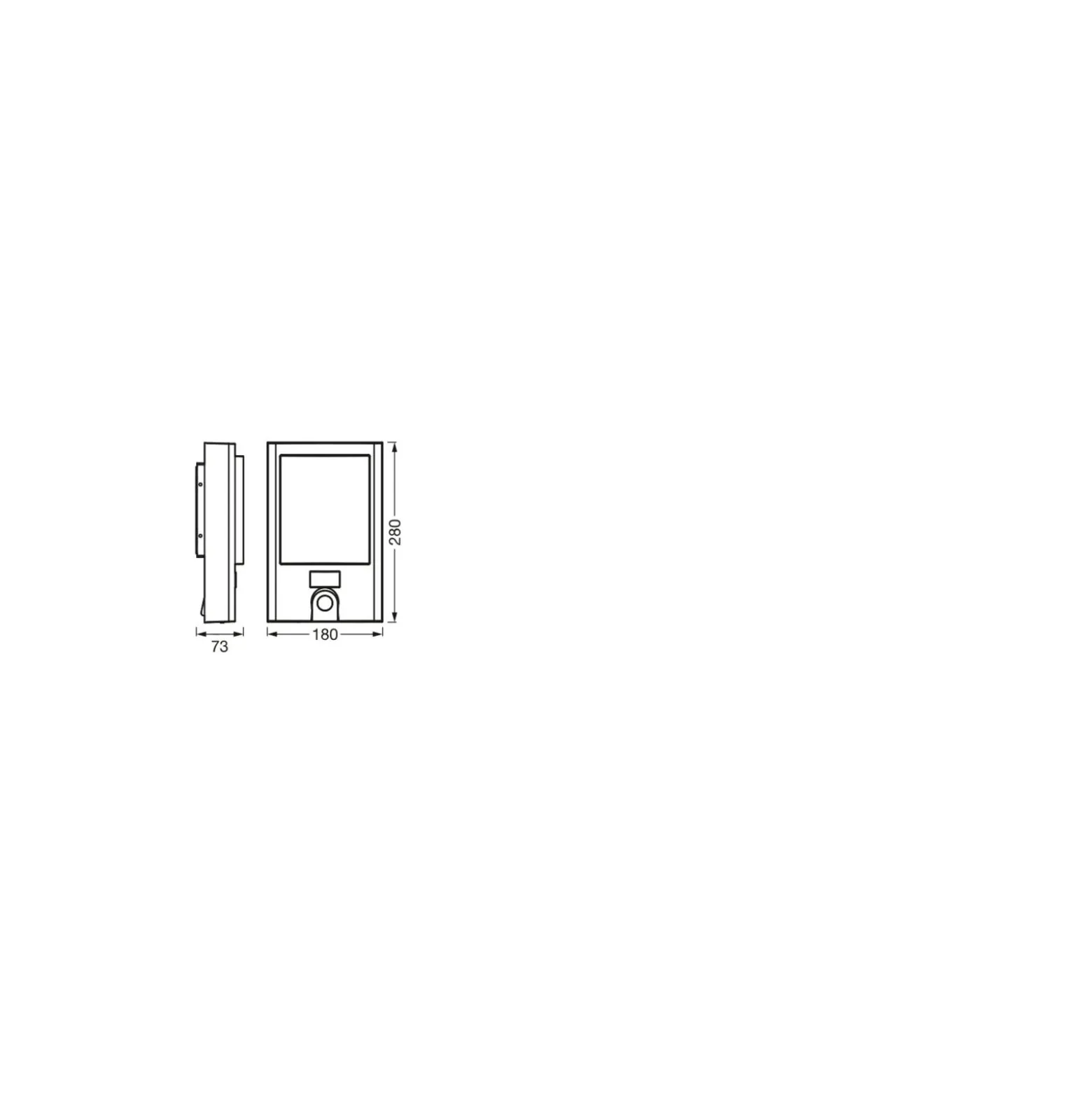 Ledvance LED Vägglampa Utomhus Kamera Grå 22W 1500lm - 830 Varm Vit | IP44 - Rörelse- och Ljussensor - Dimbar