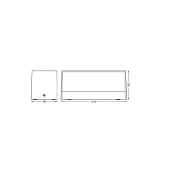 Ledvance LED Vägglampa Utomhus Endura Stil Grå 12W 700lm - 830 Varm Vit | IP65