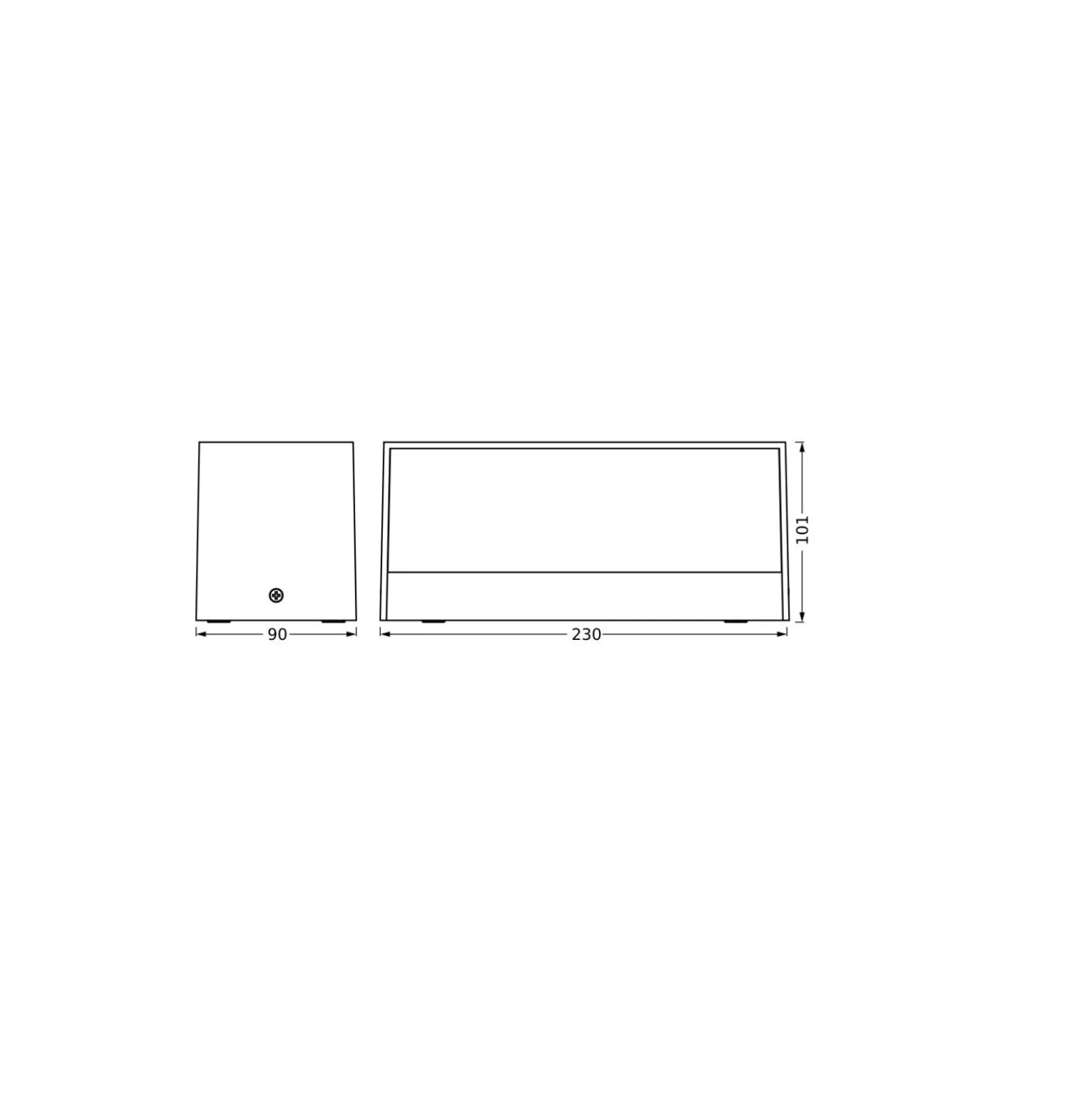 Ledvance LED Vägglampa Utomhus Endura Stil Grå 12W 700lm - 830 Varm Vit | IP65