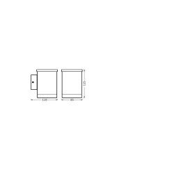 Ledvance LED Vägglampa Utomhus Endura Stil Grå 0.5W 50lm - 830 Varm Vit | IP44