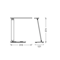Ledvance Office Line Desk Banker Inductive Charge Bordslampa Vit 17W - 830-865 CCT | Dimbar