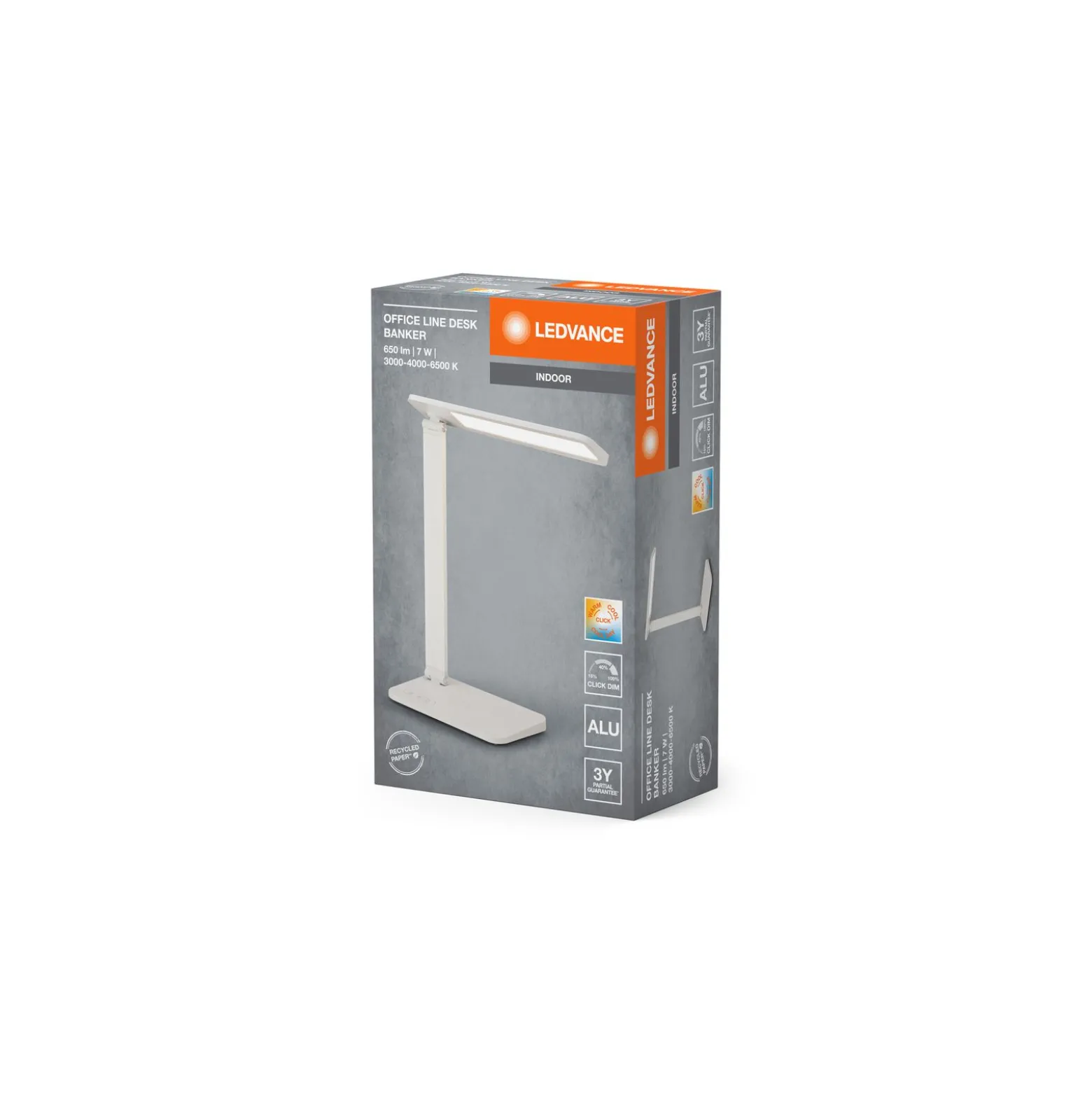 Ledvance Office Line Desk Banker Bordslampa Vit 7W - 830-865 CCT | Dimbar