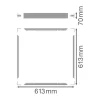Ledvance Panel Value 600 Avtagbar Surface Mounted Kit H70