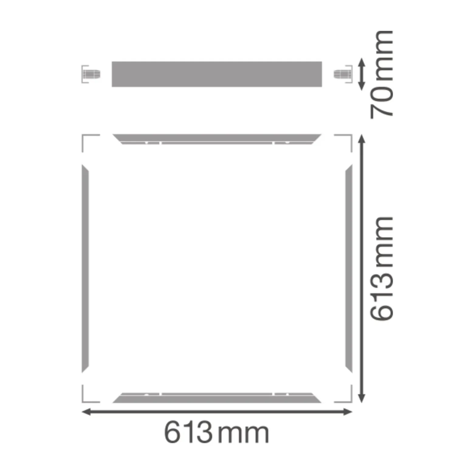 Ledvance Panel Value 600 Avtagbar Surface Mounted Kit H70