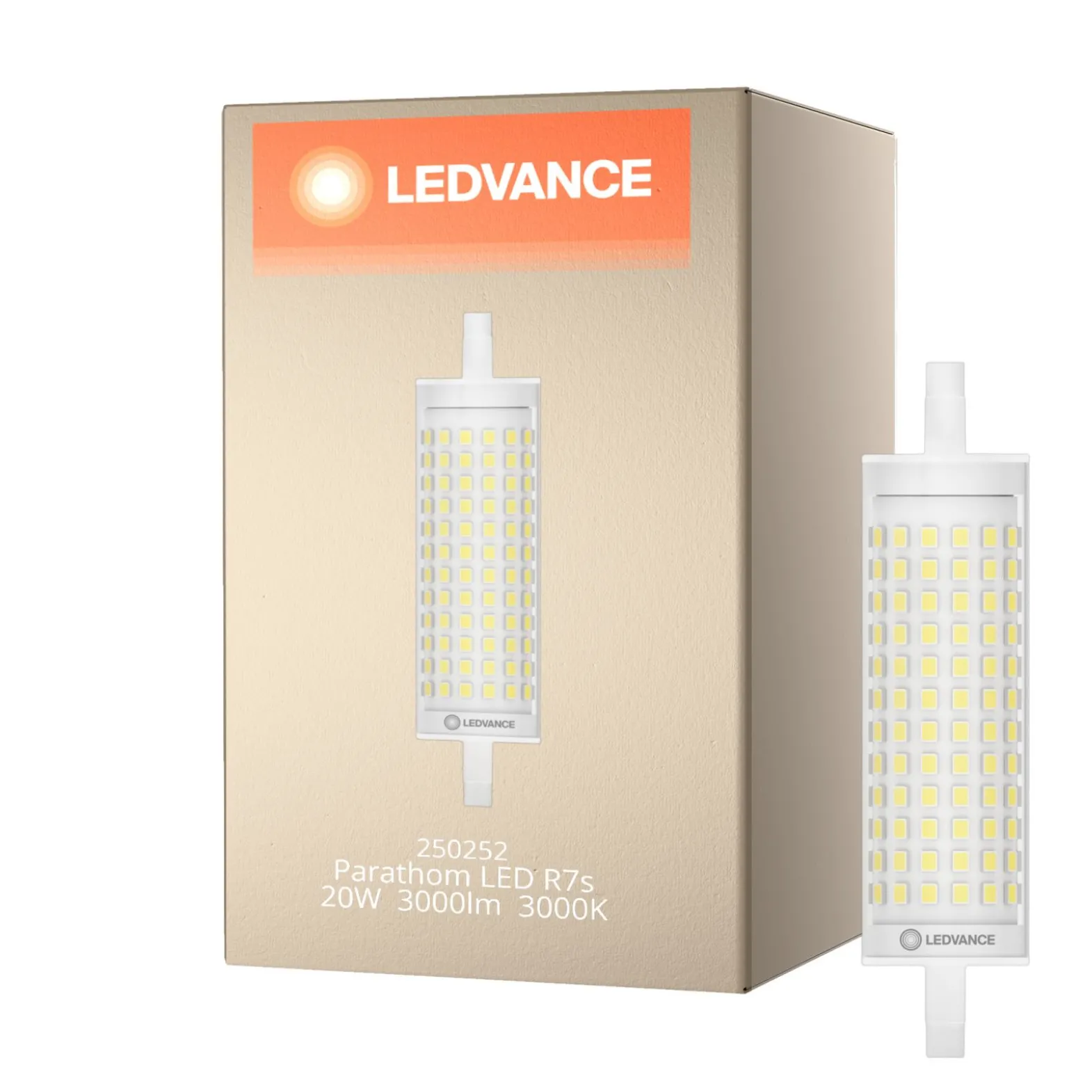 Ledvance Parathom Line LED R7s 118mm Klar 20W 3000lm - 830 Varm Vit | Ersättare 177W