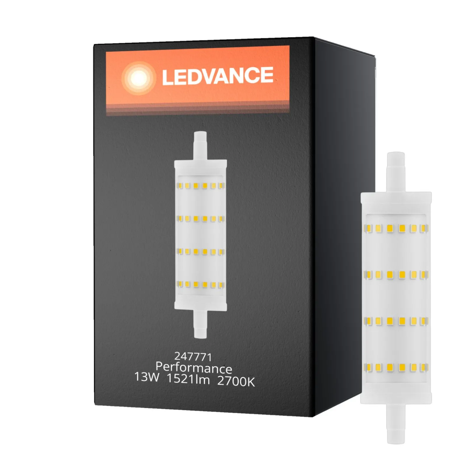 Ledvance Performance LED R7s Dubbel Ended 118mm Klar 13W 1521lm - 827 Extra Varm Vit | Ersättare 100W