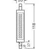Ledvance Slim Line LED R7s 118mm Klar 12W 1521lm - 827 Extra Varm Vit | Ersättare 100W