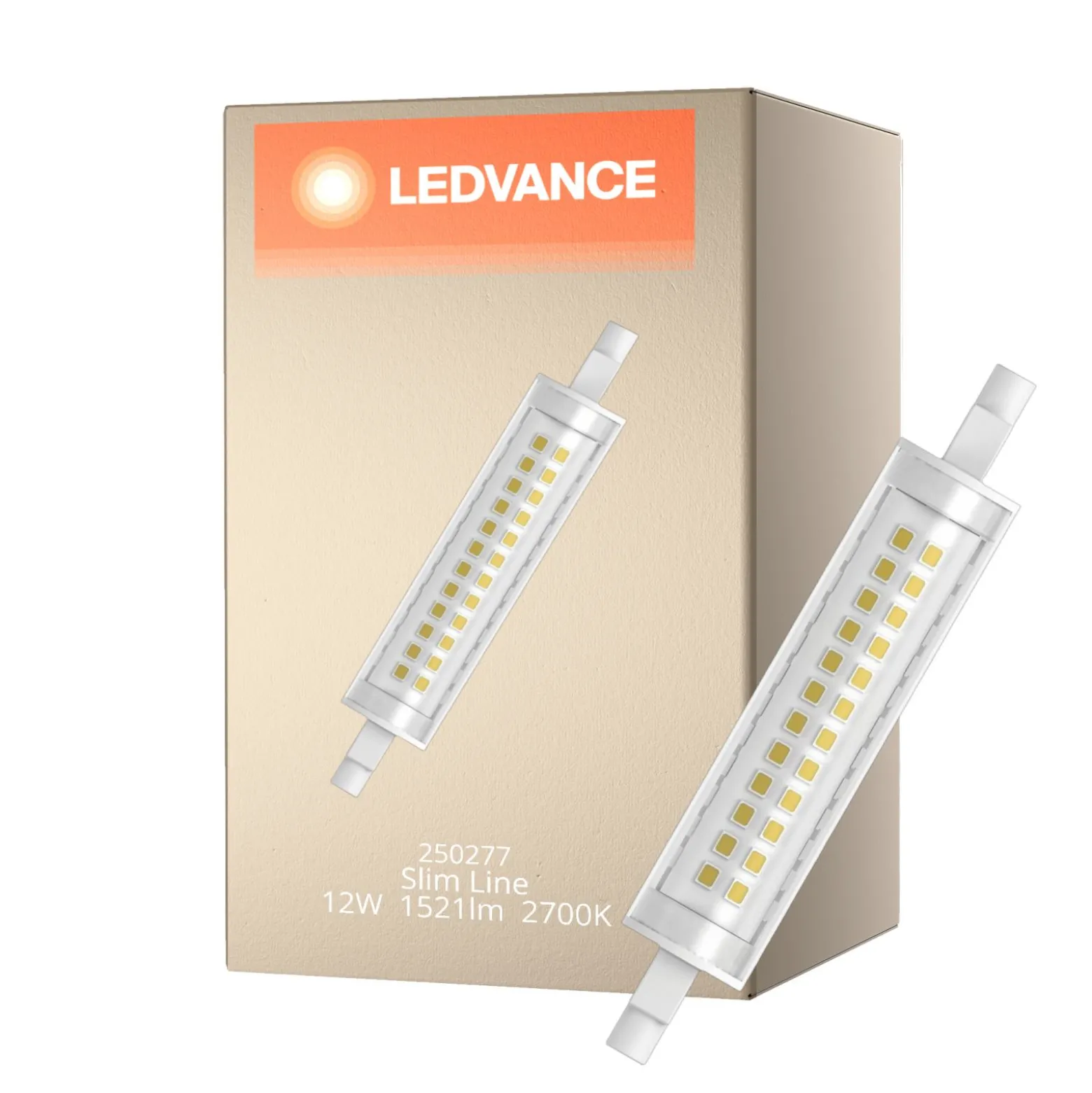 Ledvance Slim Line LED R7s 118mm Klar 12W 1521lm - 827 Extra Varm Vit | Ersättare 100W