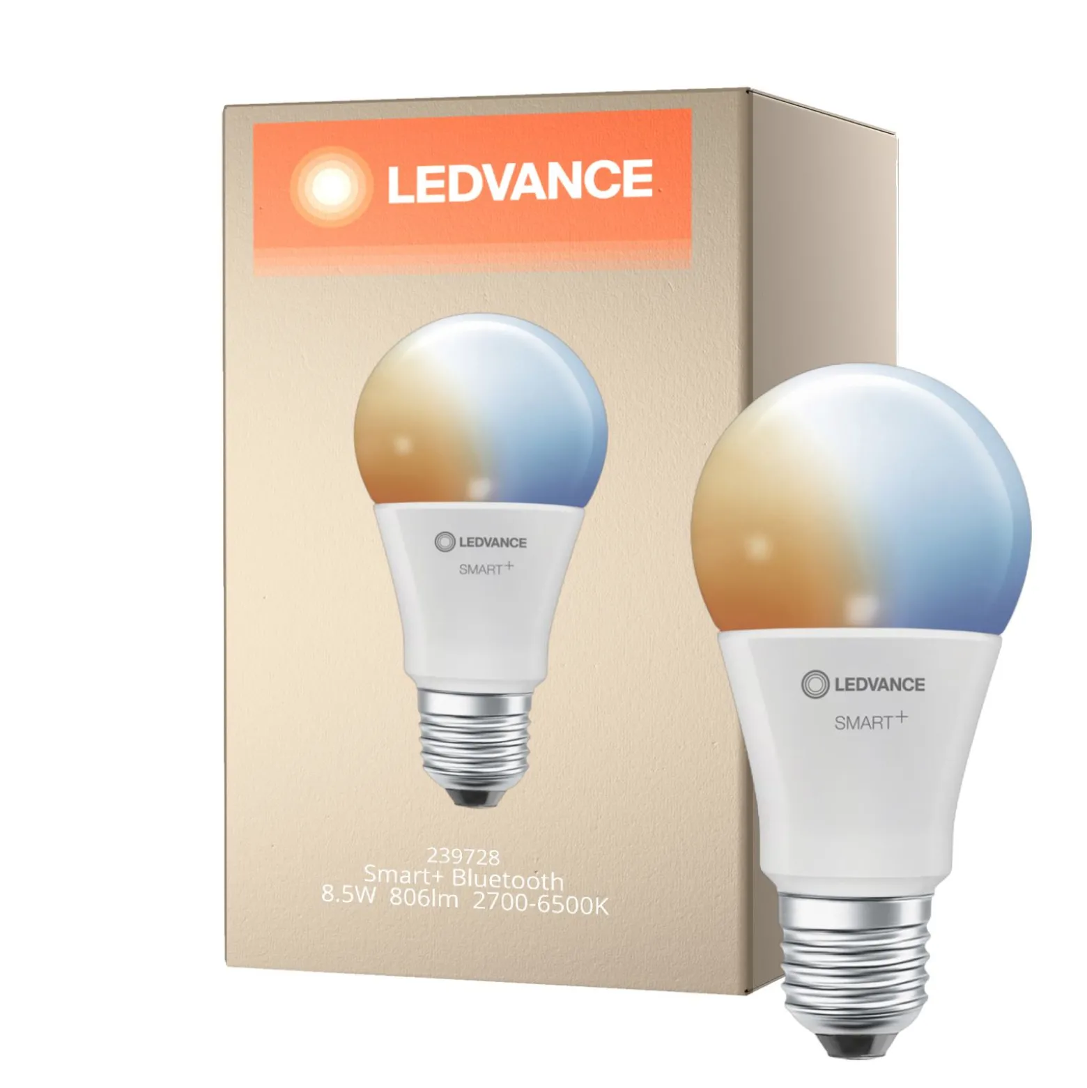 Ledvance Smart+ BT E27 Päron Classic 9W 806lm - 827-865 Justerbar Vit | Dimbar - Ersättare 60W