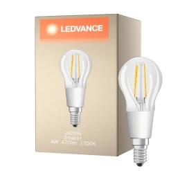 Ledvance Smart+ BT E14 Päron Filament 4W 470lm - 827 Extra Varm Vit | Dimbar - Ersättare 40W