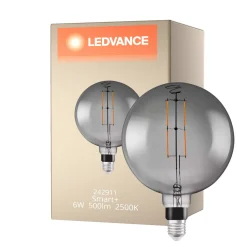 Ledvance Smart+ E27 Globe Classic Filament Rökig 6W 430lm - 825 Extra Varm Vit | Dimbar - Ersättare 40W