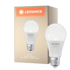 Ledvance Smart+ Matter E27 A60 9W 806lm - 827-865 Justerbar Vit | RGBW - Dimbar - Ersättare 60W