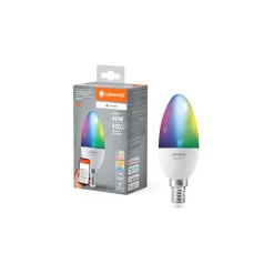 Ledvance Smart+ Matter E14 B40 4.9W 470lm - 827-865 Justerbar Vit | RGBW - Dimbar - Ersättare 40W