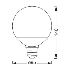 Ledvance Smart+ Matter E27 G95 14W 1521lm - 827-865 Justerbar Vit | RGBW - Dimbar - Ersättare 100W