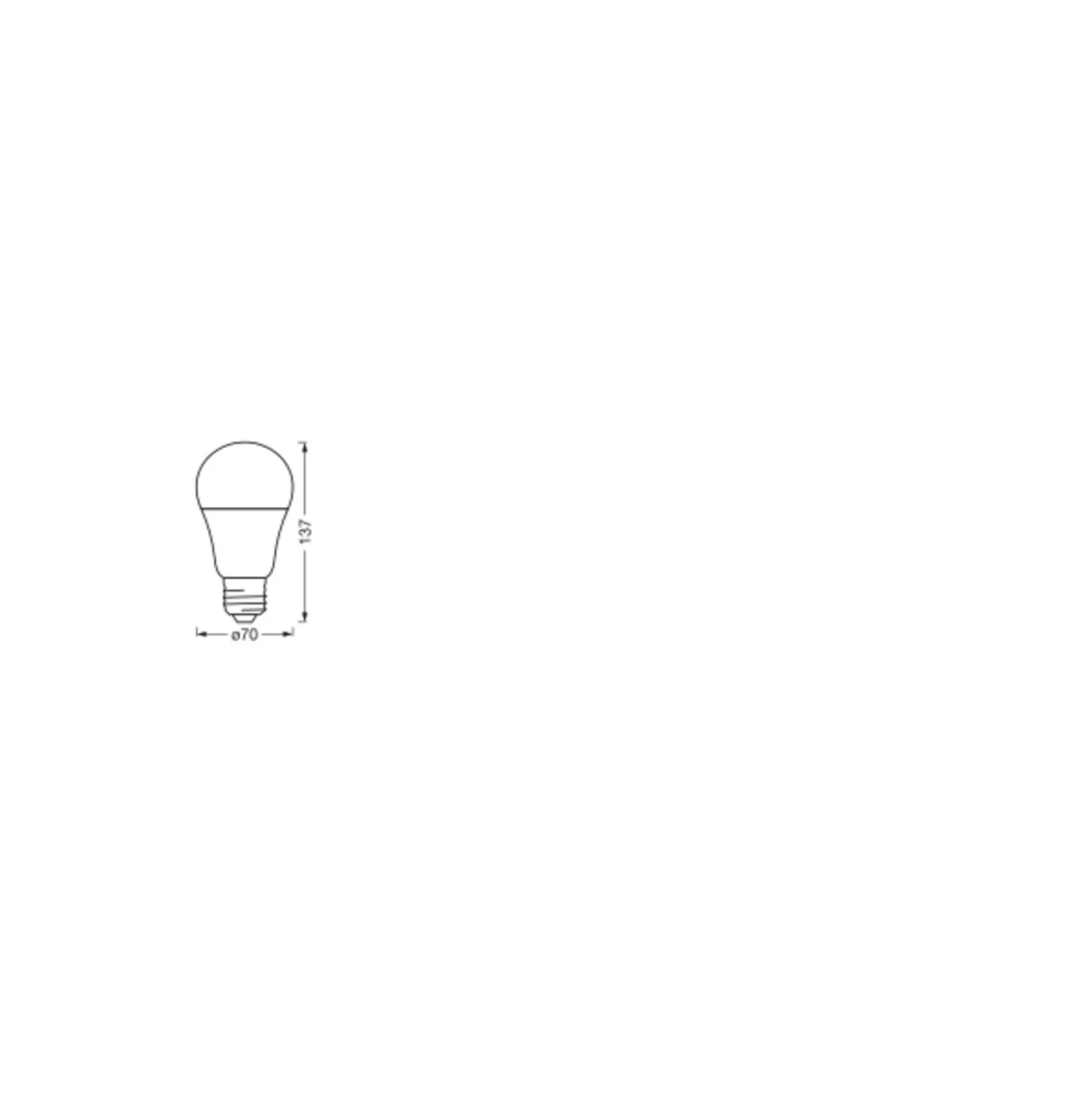 Ledvance Smart+ Wifi E27 A70 14W 1521lm - 827 Extra Varm Vit | Dimbar - Ersättare 100W