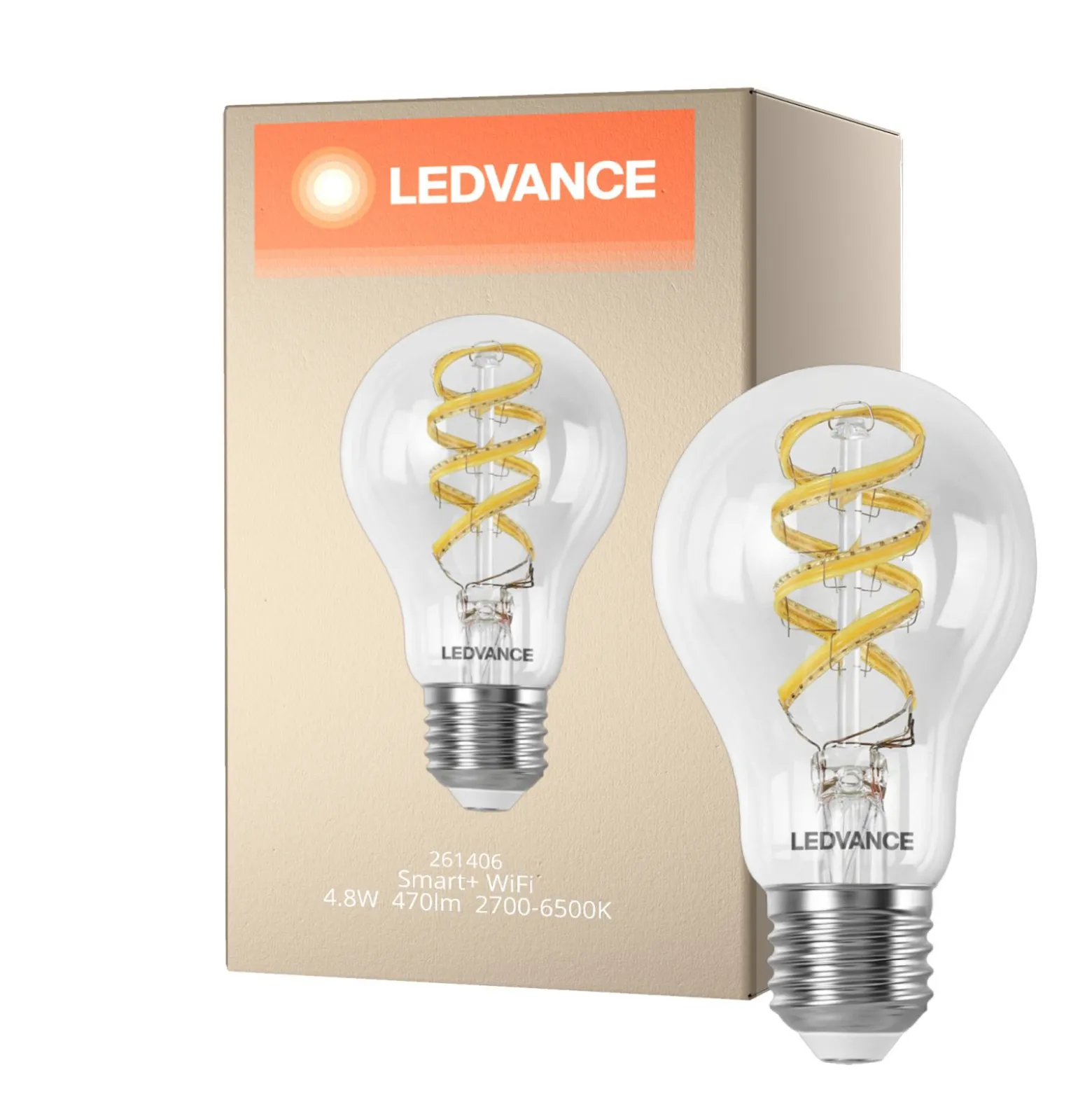 Ledvance Smart+ Wifi E27 A60 4.8W 470lm - 827-865 Justerbar Vit | RGBW - Dimbar - Ersättare 40W