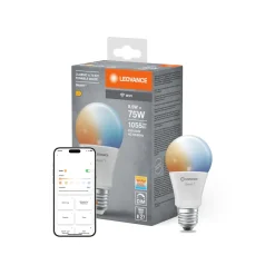 Ledvance Smart+ Wifi E27 A60 9.8W 1055lm - 827-865 Justerbar Vit | Dimbar - Ersättare 75W