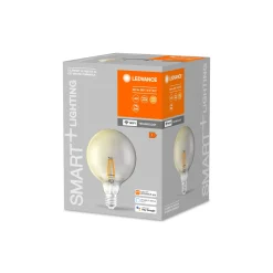 Ledvance Smart+ Wifi E27 Globe Classic Filament Rökig 6W 540lm - 825 Extra Varm Vit | Dimbar - Ersättare 50W