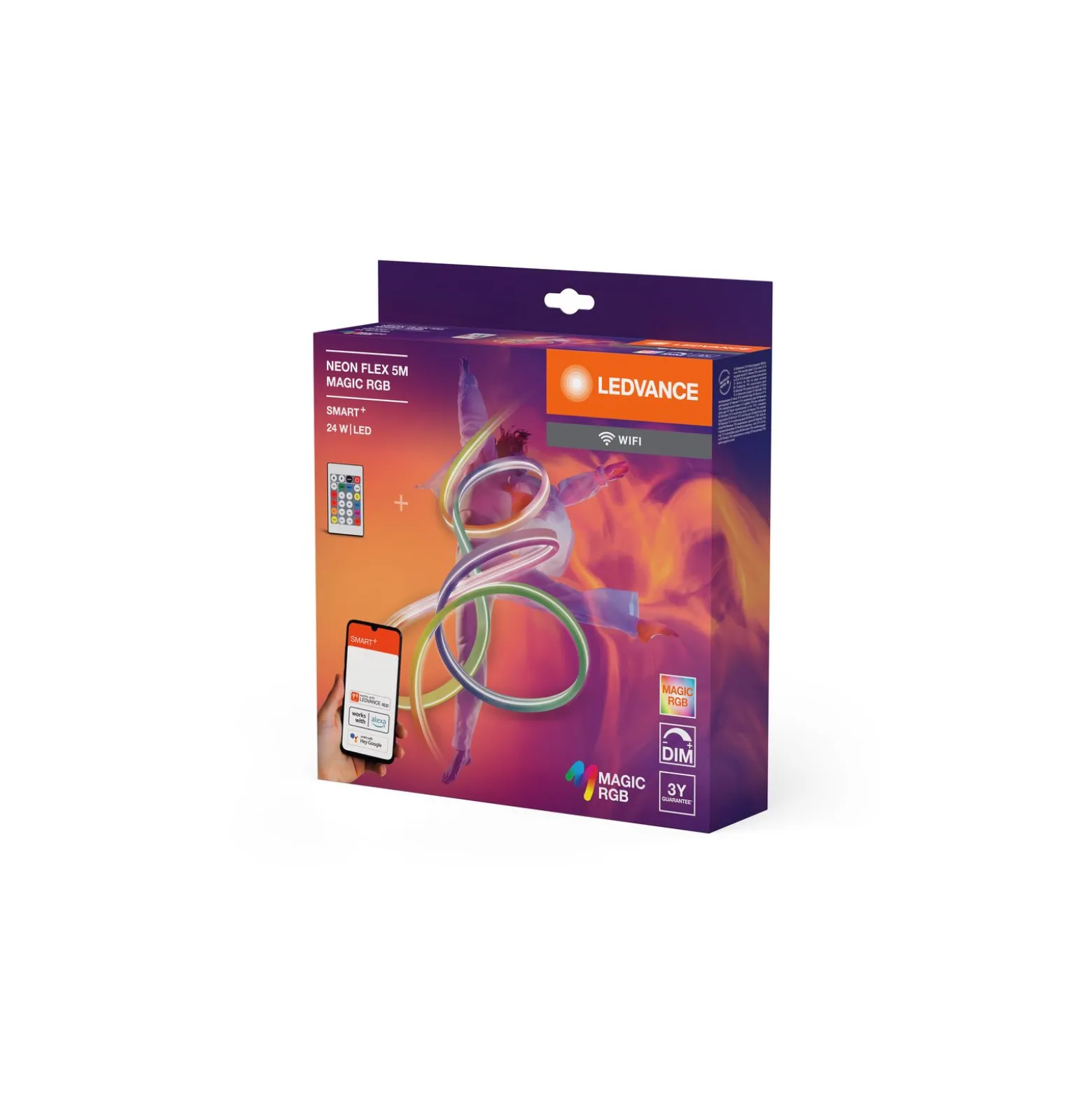 Ledvance Smart+ Wifi Led-Ljusslingor NeonFlex 24W 220-240v | RGB - IP44 - 5M/11mm