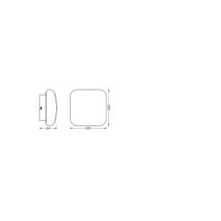 Ledvance Smart+ Wifi LED Vägglampa Badrumsbelysning Vit 12W 900lm - 830-865 Justerbar Vit | IP44