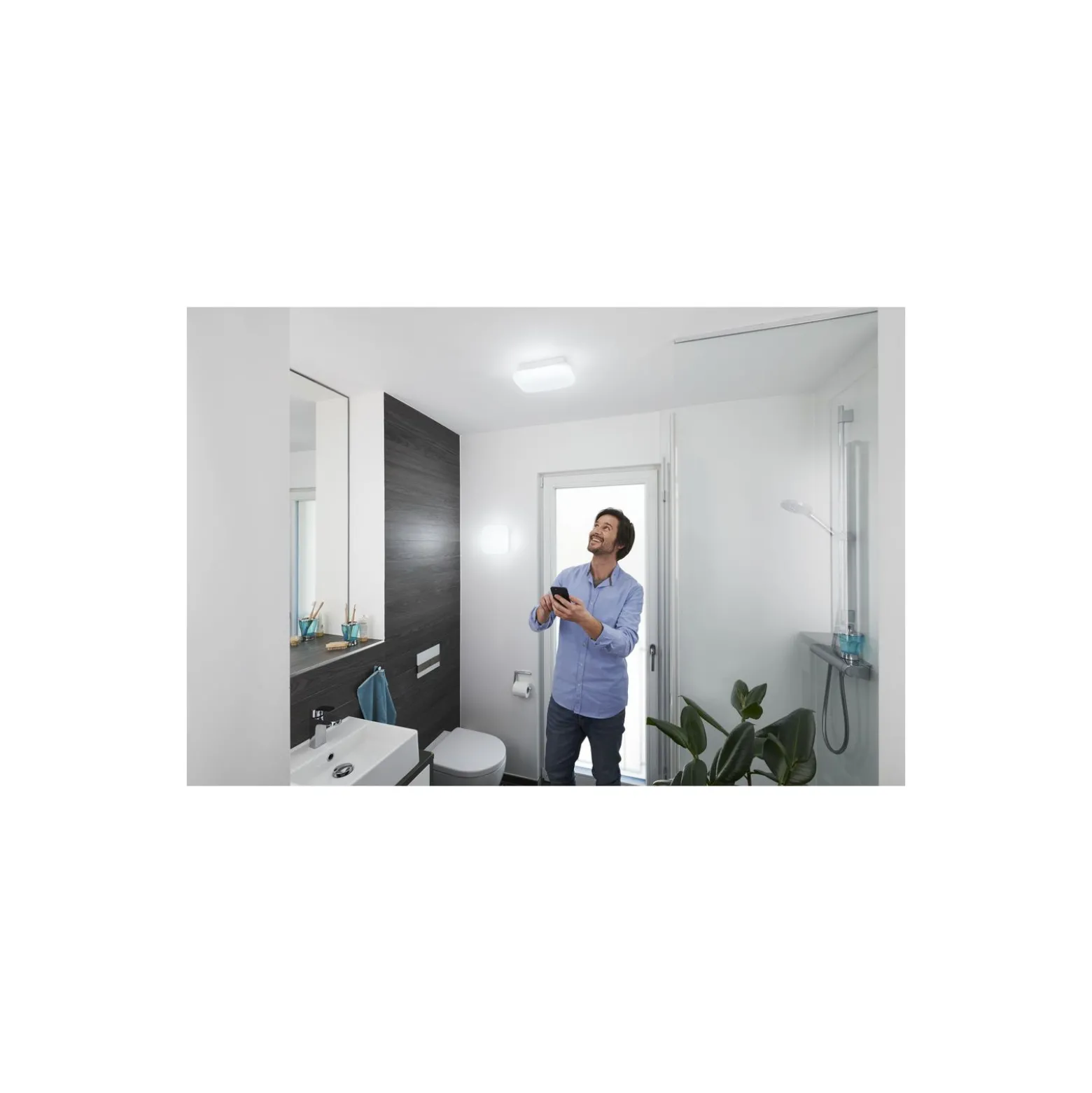 Ledvance Smart+ Wifi LED Vägglampa Badrumsbelysning Vit 12W 900lm - 830-865 Justerbar Vit | IP44