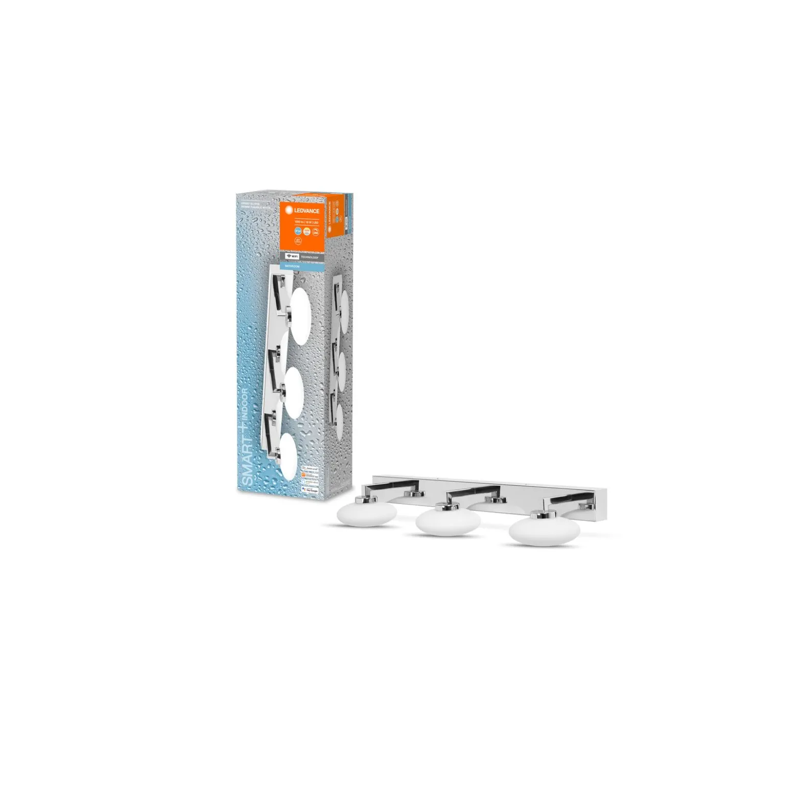 Ledvance Smart+ Wifi LED Vägglampa Badrumsbelysning Silver 18W 1200lm - 830-865 Justerbar Vit | IP44