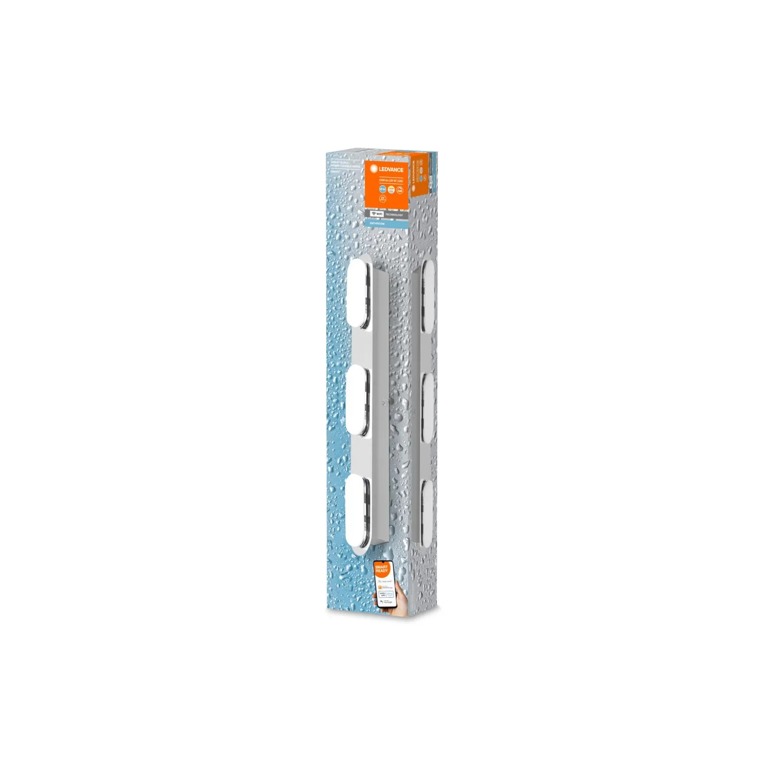 Ledvance Smart+ Wifi LED Vägglampa Badrumsbelysning Silver 20W 1600lm - 830-865 Justerbar Vit | IP44