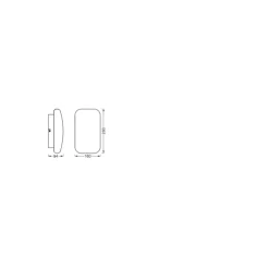Ledvance Smart+ Wifi LED Vägglampa Badrumsbelysning Vit 12W 1000lm - 830-865 Justerbar Vit | IP44