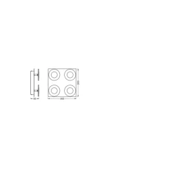 Ledvance Smart+ Wifi LED Vägglampa Utomhus Silver 26W 1500lm - 830-865 Justerbar Vit | IP44