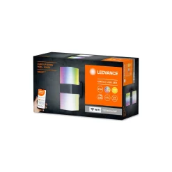 Ledvance Smart+ Wifi Vägglampa Grå Up & Down - Utomhus - 13.5W 950lm - 830 Varm Vit | RGBW - Dimbar