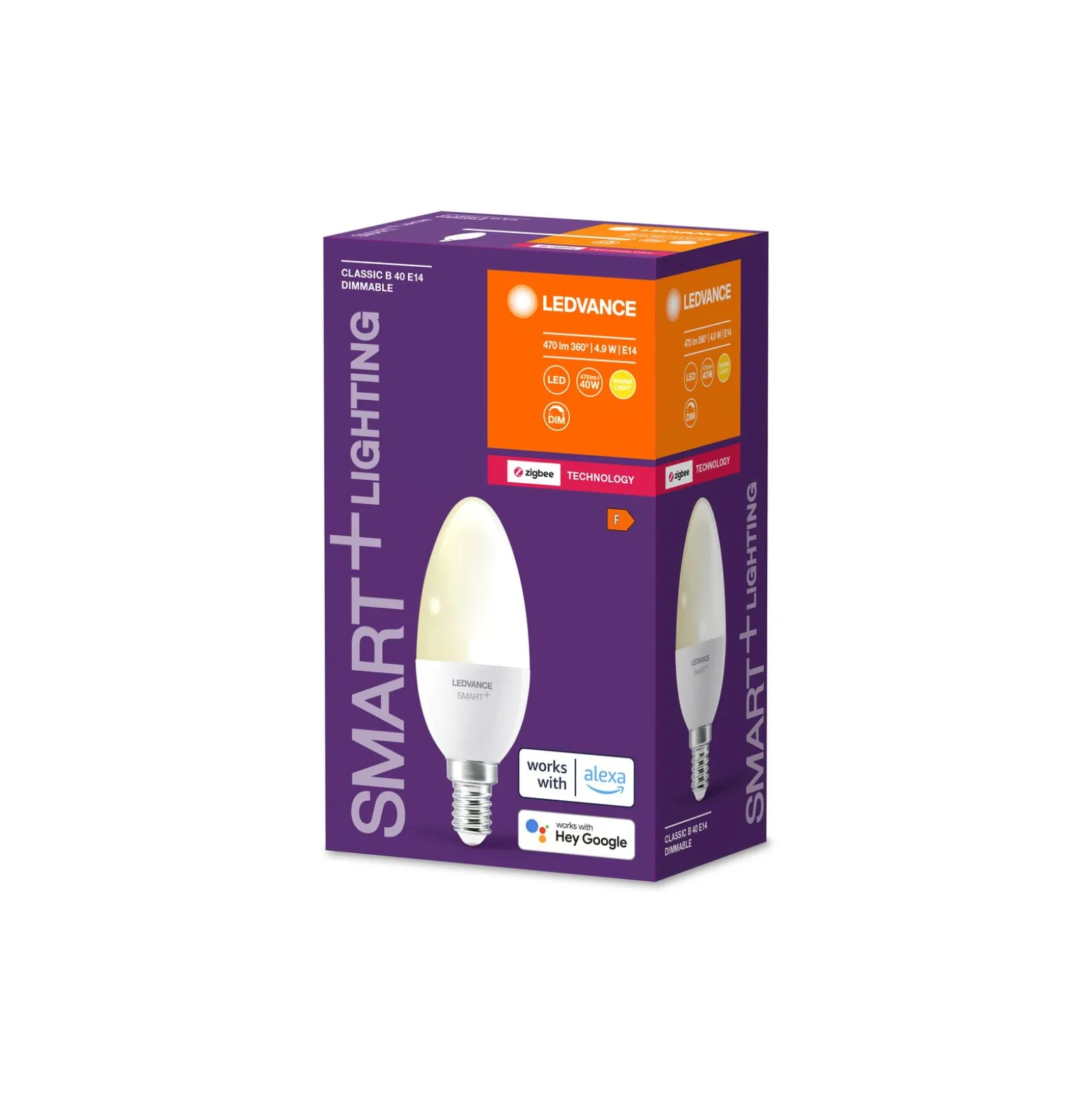 Ledvance Smart+ Zigbee E14 B40 4.9W 470lm - 827 Extra Varm Vit | Dimbar - Ersättare 40W