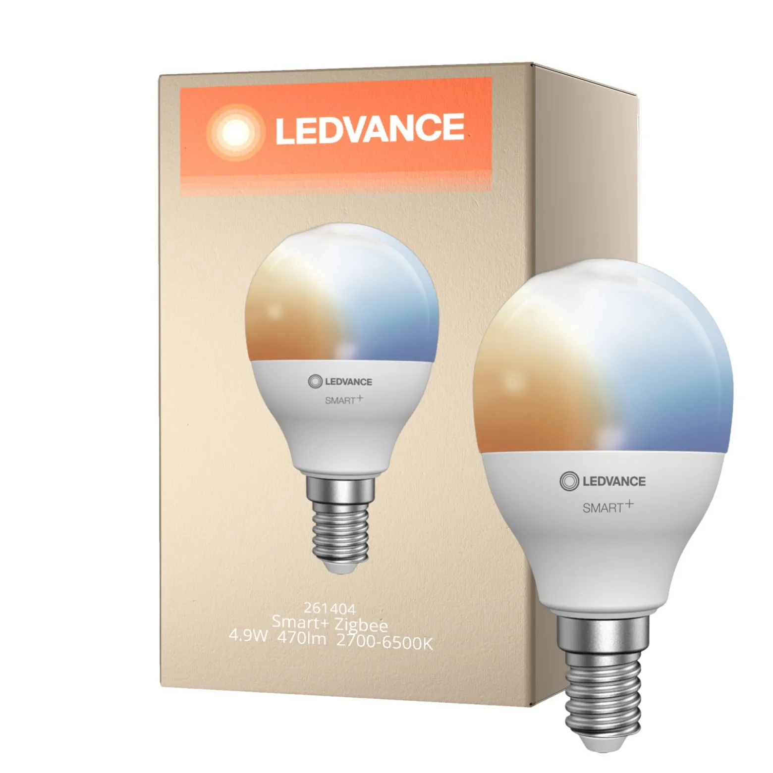 Ledvance Smart+ Zigbee E14 P45 4.9W 470lm - 827-865 Justerbar Vit | Dimbar - Ersättare 40W
