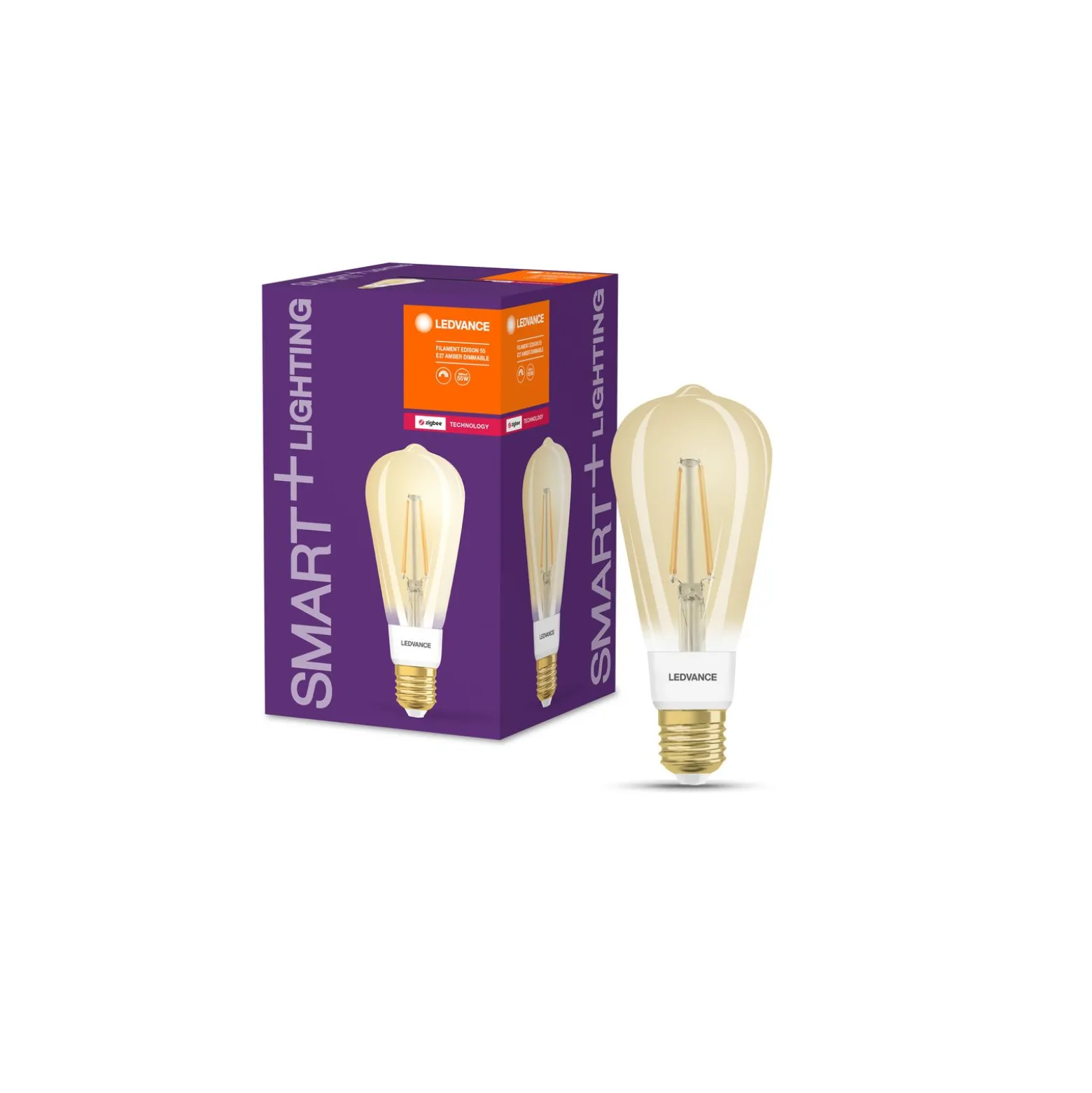 Ledvance Smart+ Zigbee E27 ST64 6W 680lm - 824 Extra Varm Vit | Dimbar - Ersättare 60W