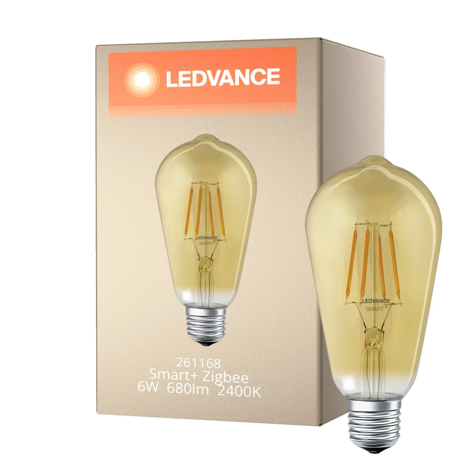 Ledvance Smart+ Zigbee E27 ST64 6W 680lm - 824 Extra Varm Vit | Dimbar - Ersättare 60W
