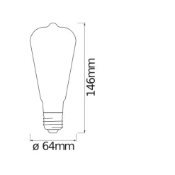Ledvance Smart+ Zigbee E27 ST64 6W 680lm - 824 Extra Varm Vit | Dimbar - Ersättare 60W